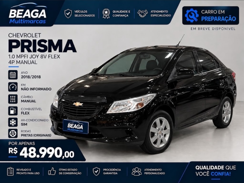 Chevrolet Prisma 2018/2018 na beága Multimarcas em Belo Horizonte